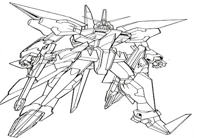 Gambar Mewarnai Robot Gundam - sukagambarku