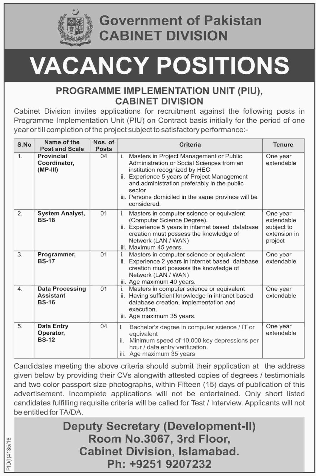 Division Islamabad Jobs