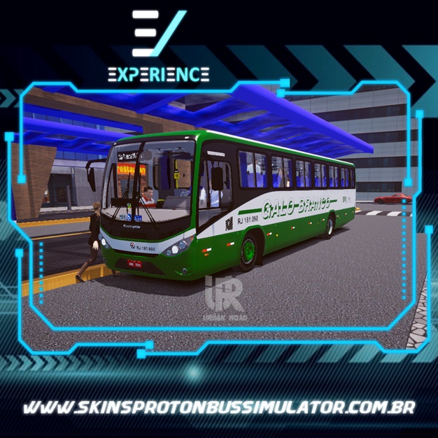 Ideale 770 Galo Branco Skin Proton Bus Simulator - Marcopolo Ideale 770 MB OF-1721 BT5 Viação Galo Branco