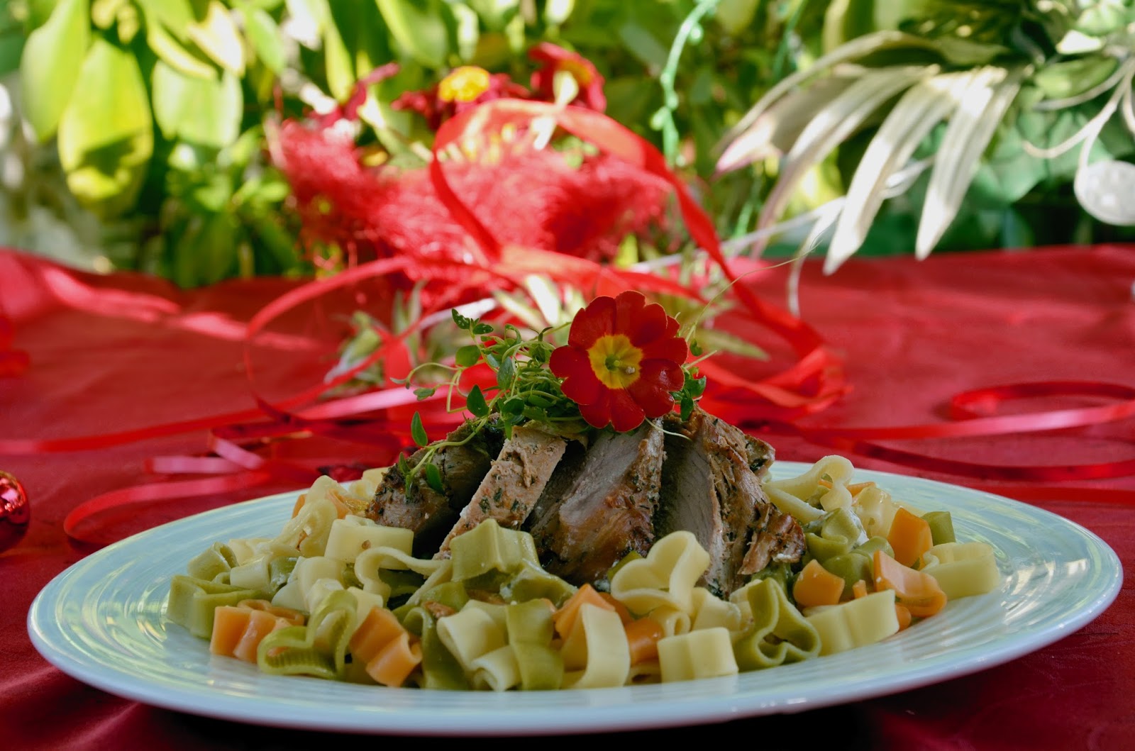 Romantyczna kolacja polędwiczki z makaronem w serduszka Kulinarne