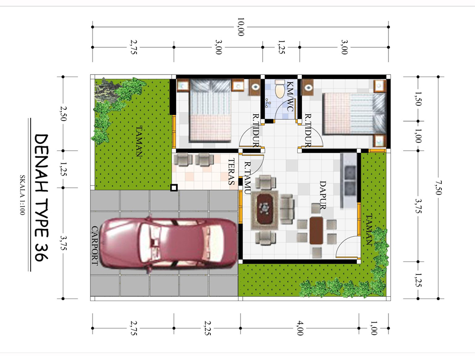 Denah Rumah Type 36 Kumpulan Foto Rumah