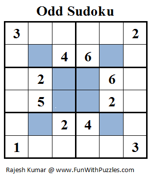 Odd Sudoku (Mini Sudoku Series #18)