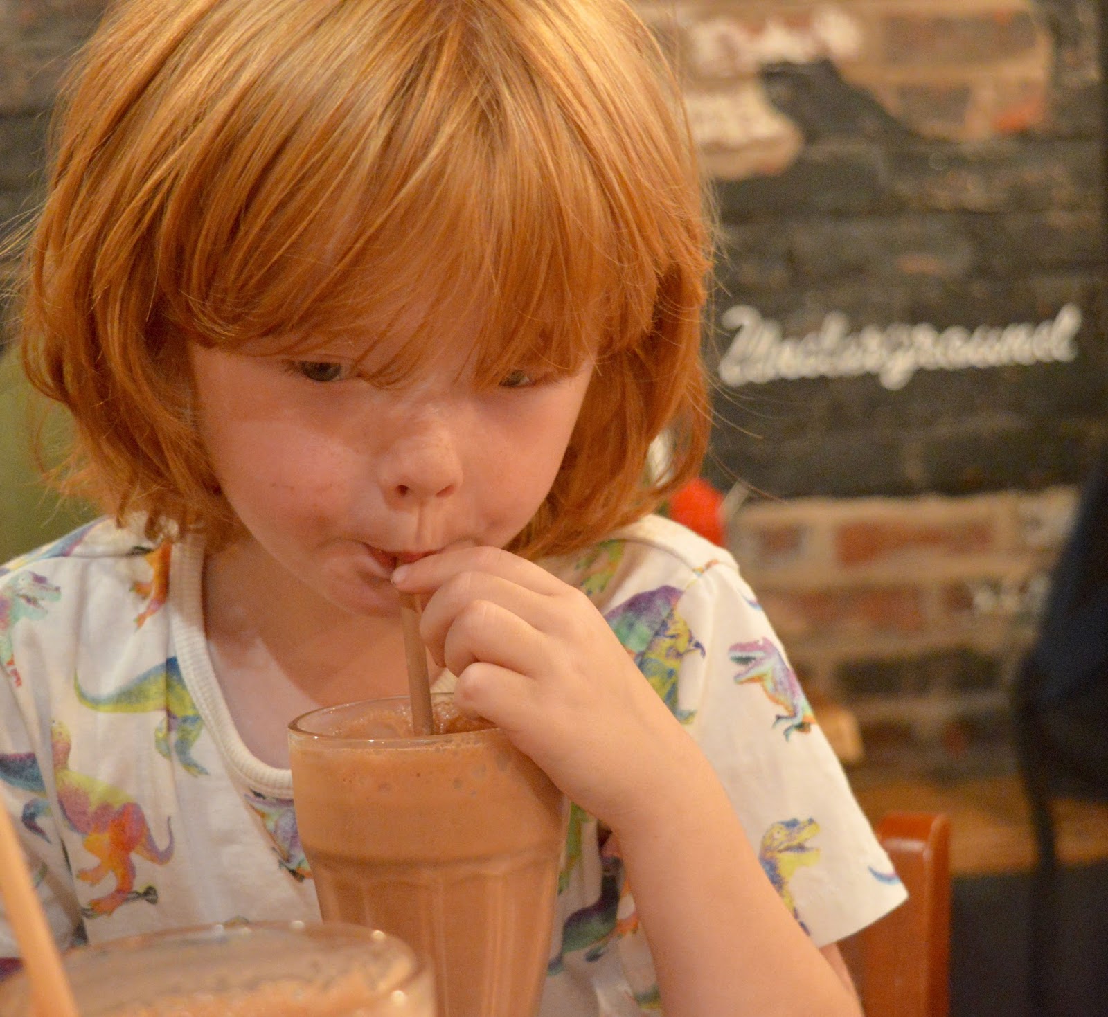 The Fat Hippo Underground with Kids | Simply the Best Burgers in Newcastle - kids chocolate milkshake
