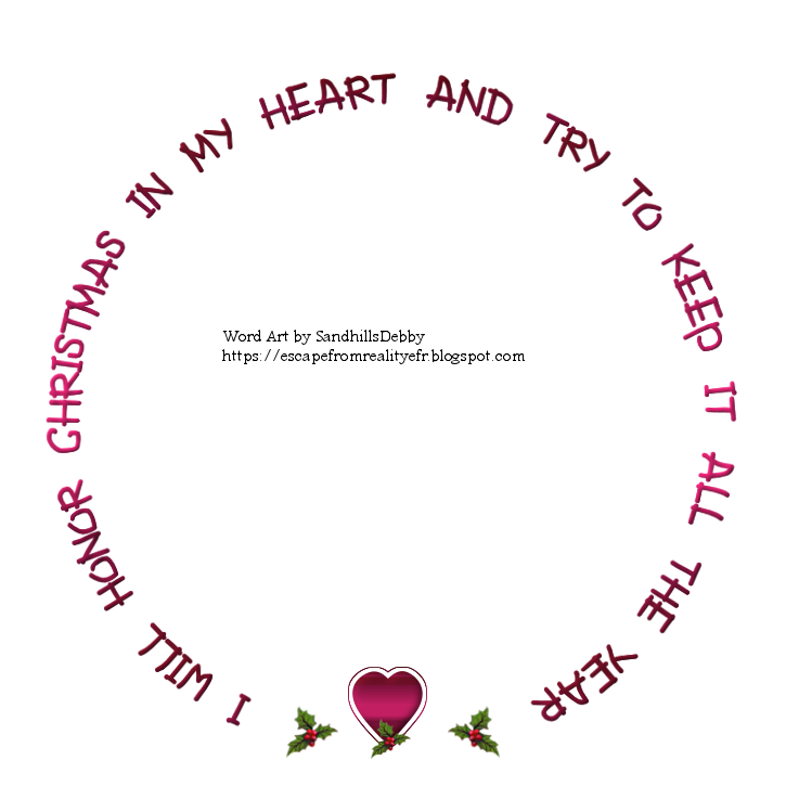 Escape From Reality Blog: FTU Christmas Word Art, Part 1 by SandhillsDebby