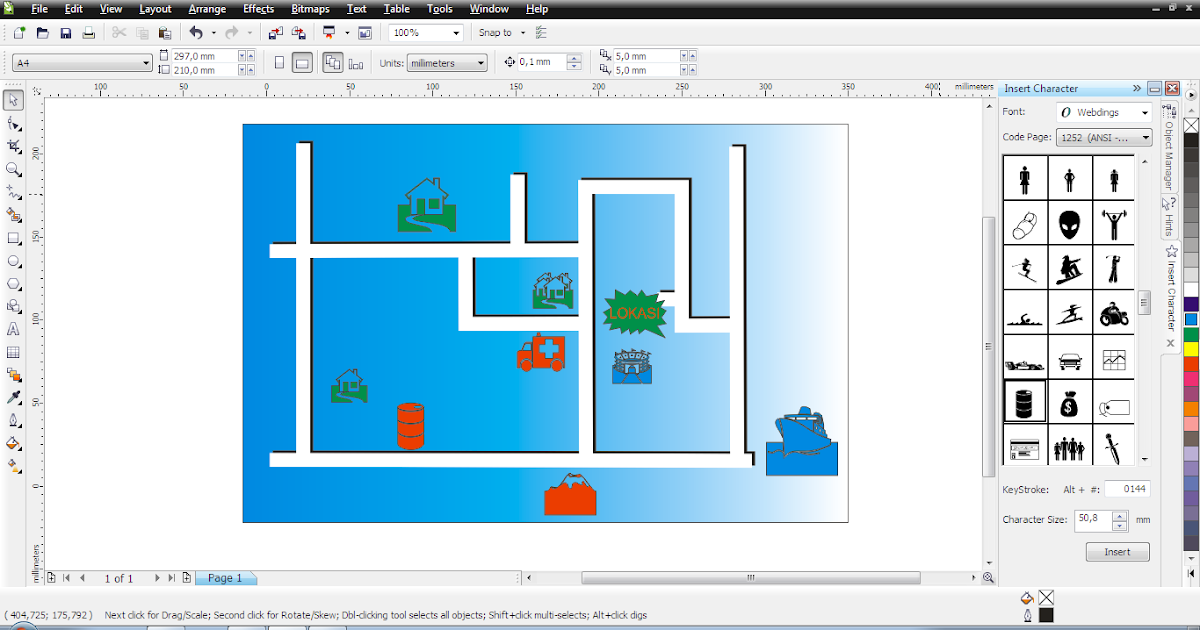 Cara membuat denah lokasi dengan corelDraw UNTUK Cara membuat denah lokasi dengan corelDraw UNTUK