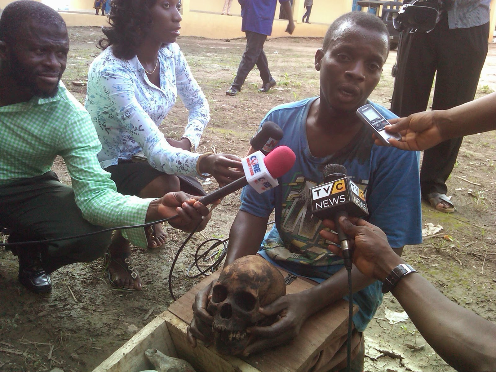 pastor arrested human skull modakeke