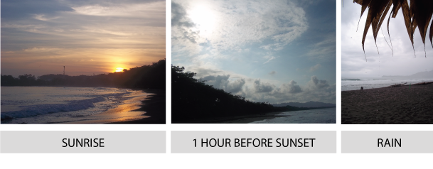 Sunrise and Sunset over Puerto Viejo