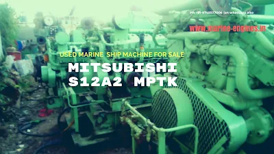 Mitsubishi, S12R2, Marine, Genuine, Low Running hour, Sale, used, Second hand, Supplier, India, Ship, Boat Engine
