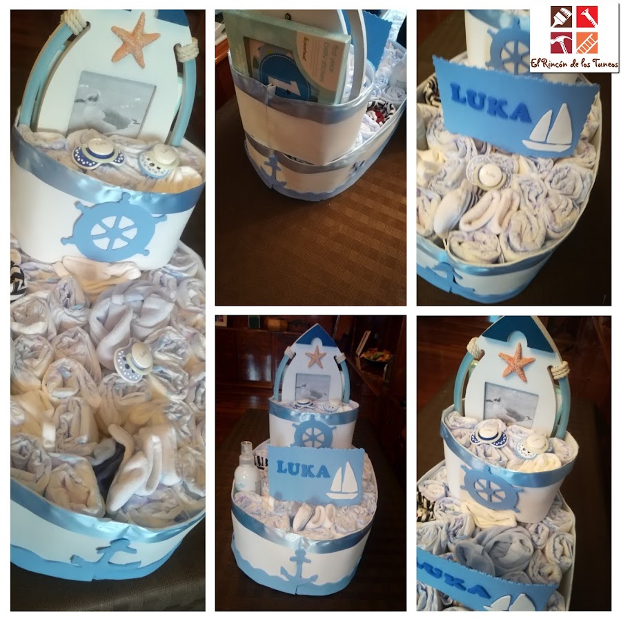 como hacer un barco de pañales