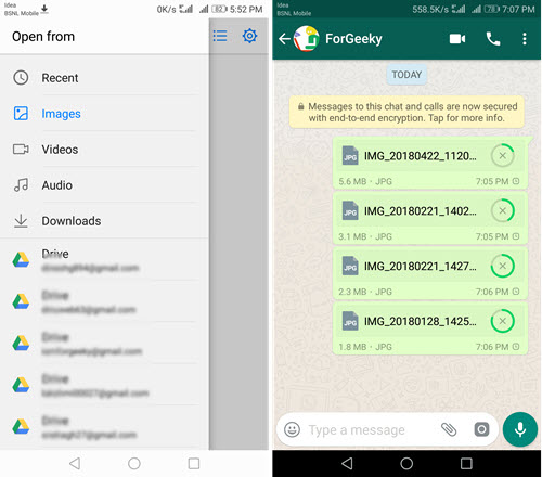 2 Ways to Send Images on WhatsApp Without Compression - ForGeeky