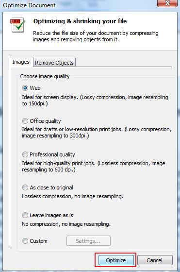 Nitro PDF Screenshot - Optimize and Shrink PDF