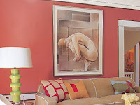 Coral Colored Living Room Decor