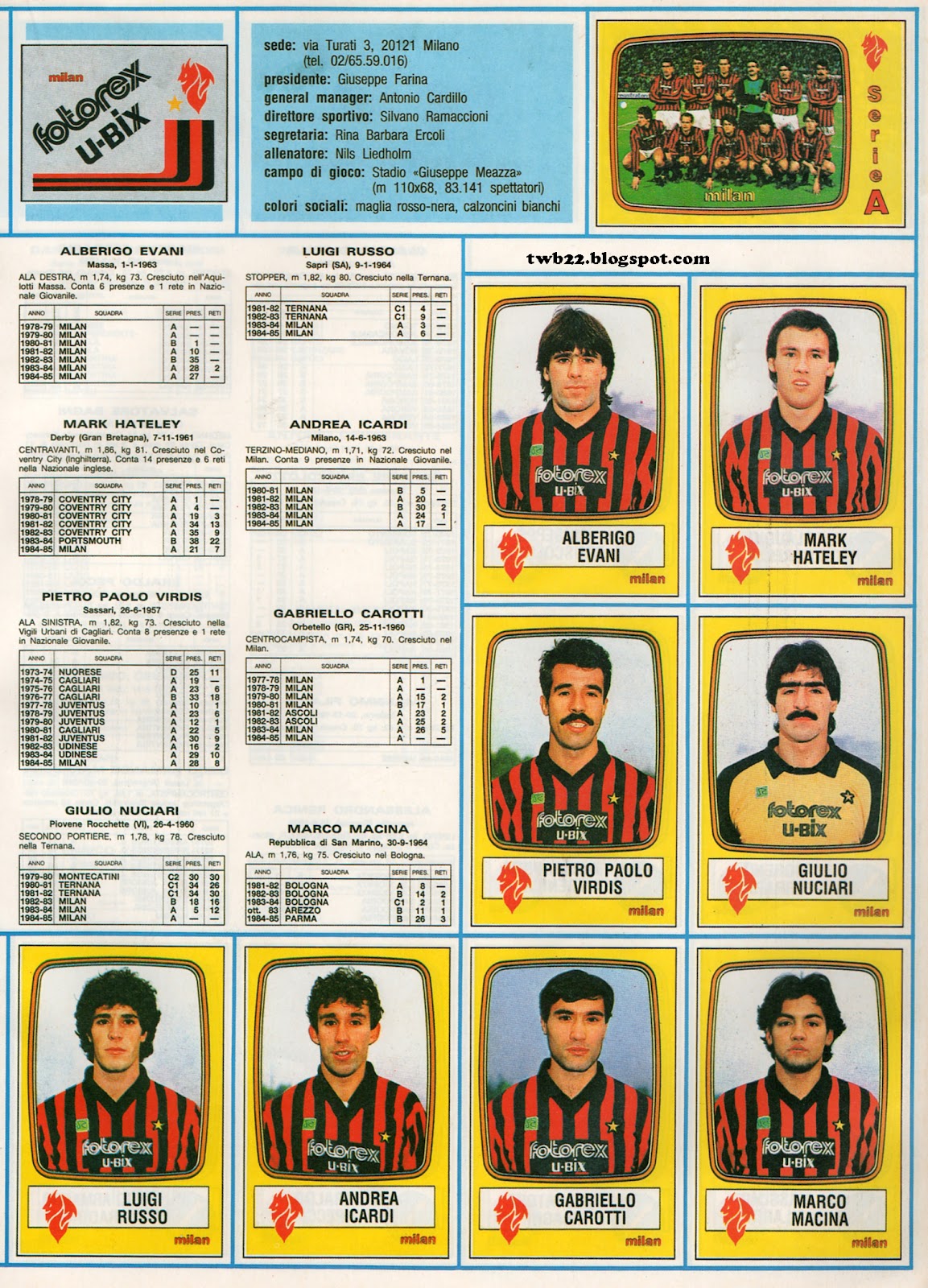 TWB22 Campionato 1985 1986 Roma Lecce & Juventus Milan Decisives Titulo