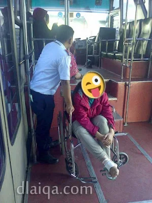 di dalam bus menuju ke pesawat