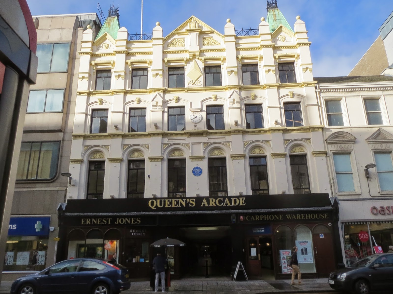 Lord Belmont in Northern Ireland Queen's Arcade, Belfast