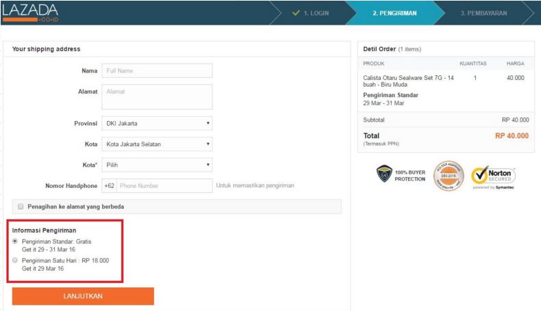Cara mengecek pengiriman di lazada