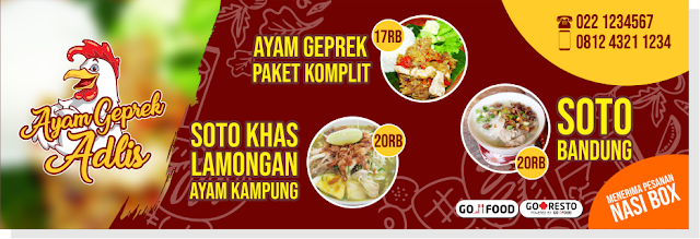 Banner Sempol Ayam Cdr contoh gambar banner