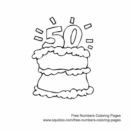 Number 50 Coloring Page Sketch Coloring Page