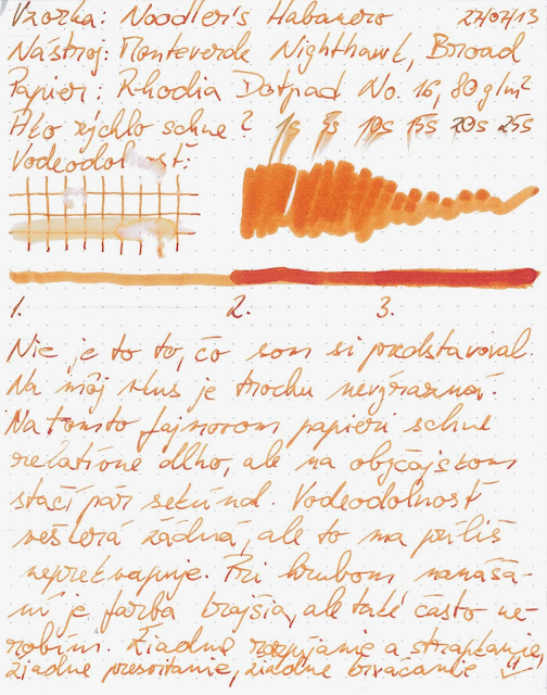 Atrament: Noodler's Habanero - scan