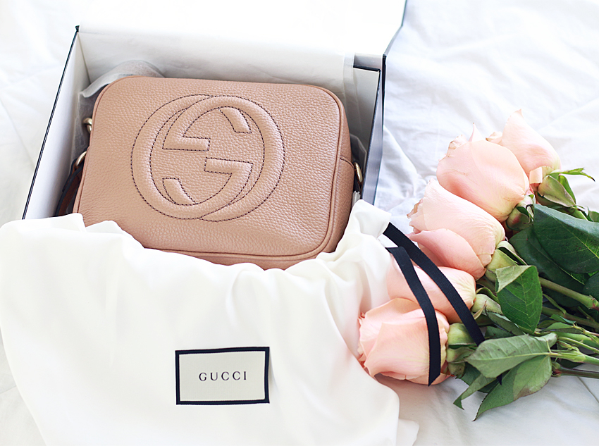 Dadou~Chic: GUCCI SOHO LEATHER DISCO BAG in Rose Beige