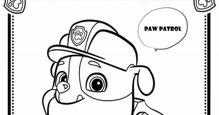 Paw Patrol Rubble Coloring Pages