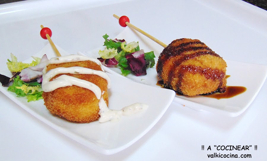 Aperitivo de queso de cabra rebozado