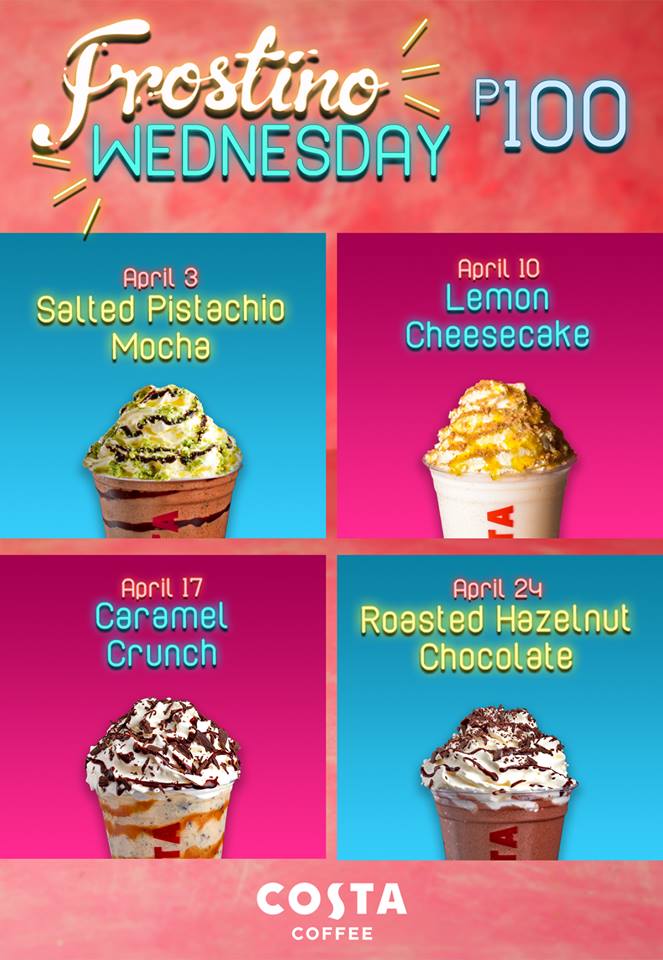 Manila Shopper Costa Coffee Frostino Wednesday Promo Apr 2019