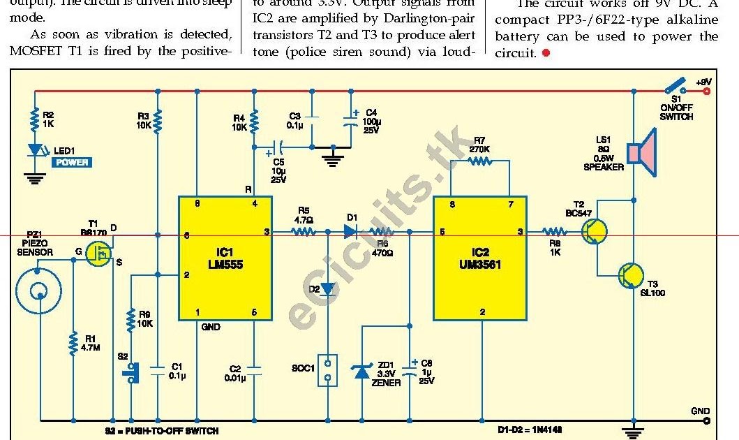 Smart Vibration Sensor ~ Electronics Circuits For You