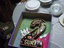 birthday kek suri - 2 tahun