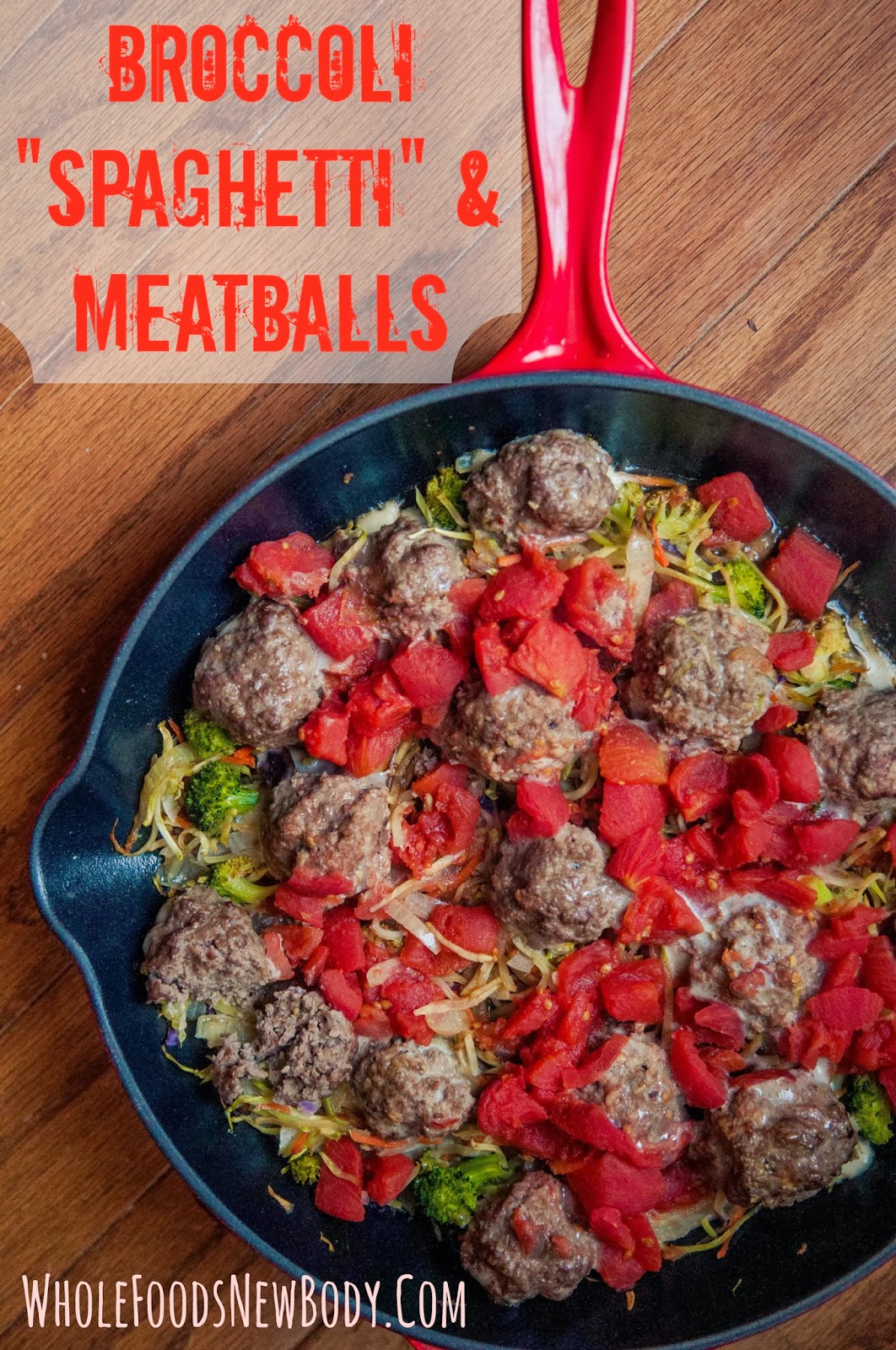 Whole Foods New Body {Broccoli "Spaghetti" and Meatballs}