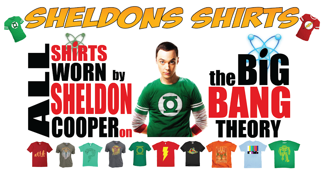 All Worn by Sheldon Cooper Big Bang Theory: Sheldon's Shirts from Season 12 The Big Bang Theory