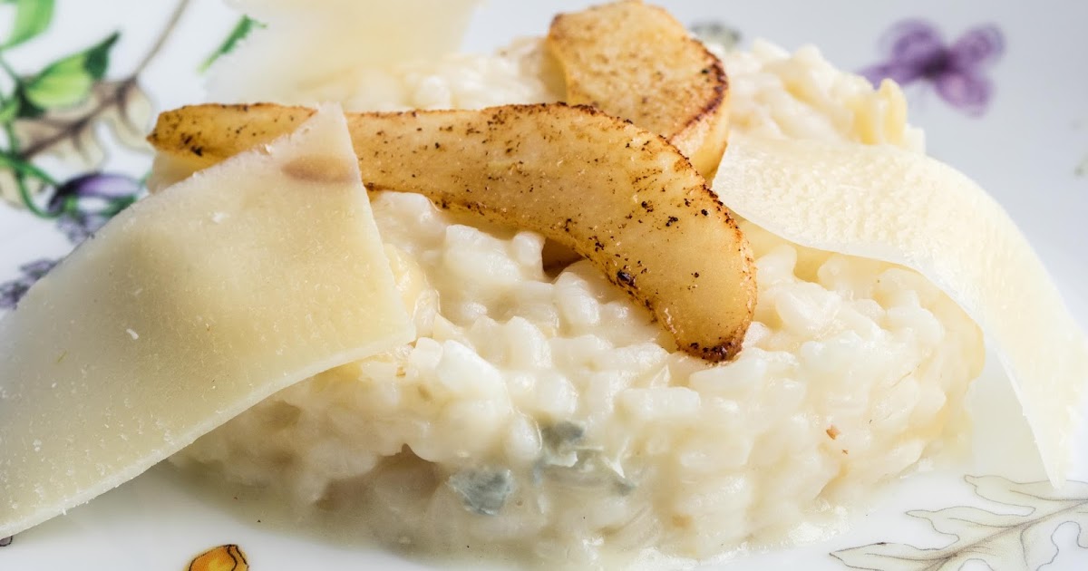 Risotto de pera y