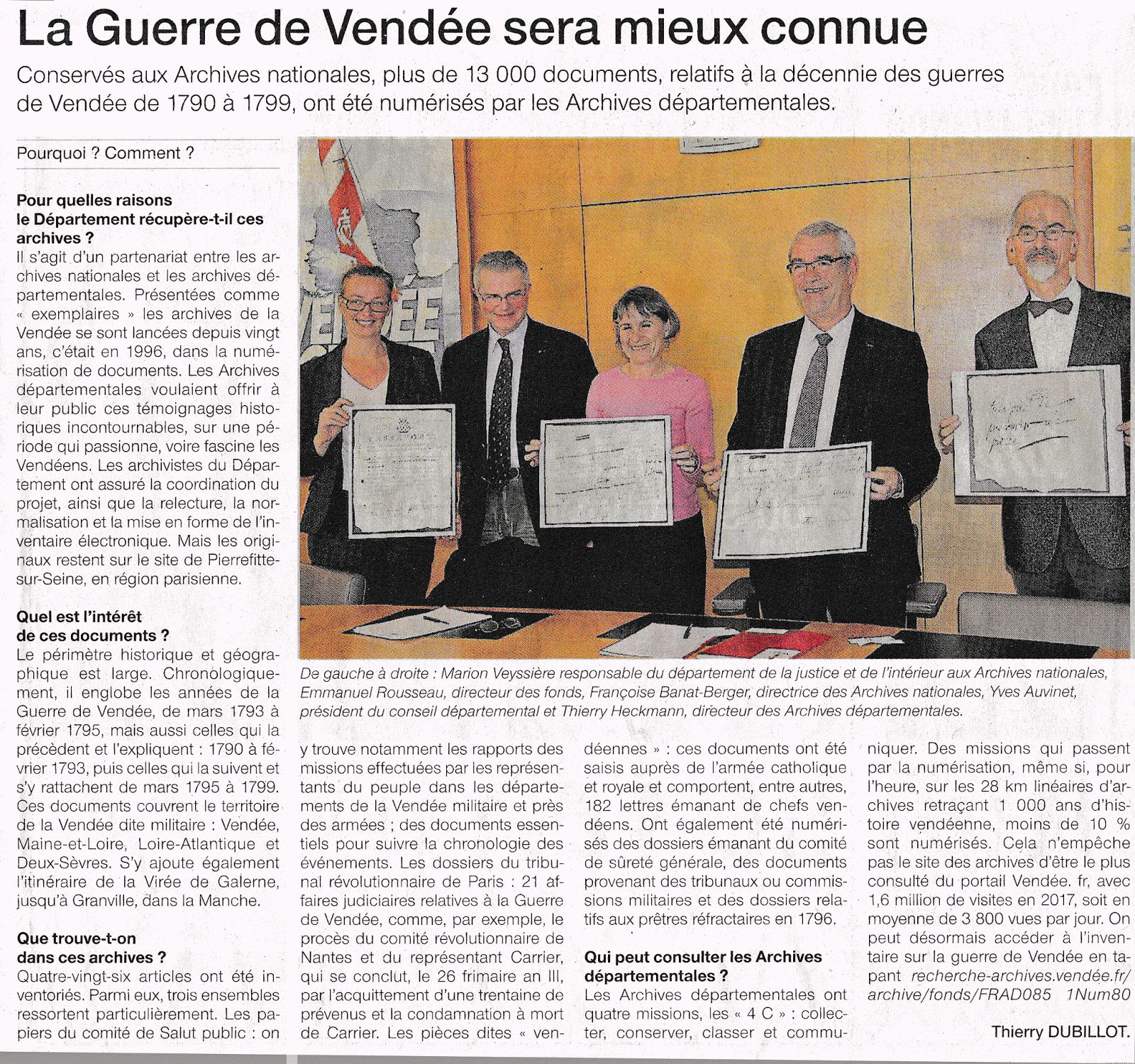 Association Vendée Militaire 13 000 documents sur les guerres de Vendée conservés aux archives