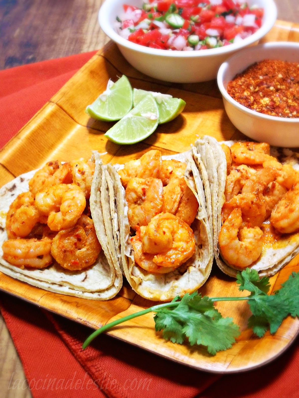 Spicy TequilaLime Shrimp Tacos {She Made/Ella Hace} La Cocina de Leslie