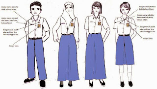 Pakaian Seragam Sekolah Peserta Didik, atribut sekolah, topi, ikat pinggang, kaos kaki, seragam, samir wisuda, name tag terlengkap