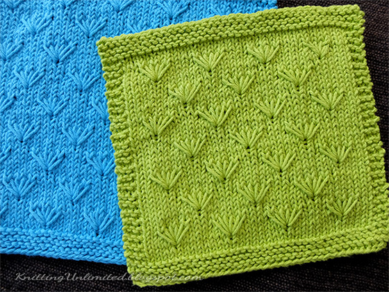 Dandelion Dischloth. Free dishcloth pattern no.01 from KnittingUnlimited