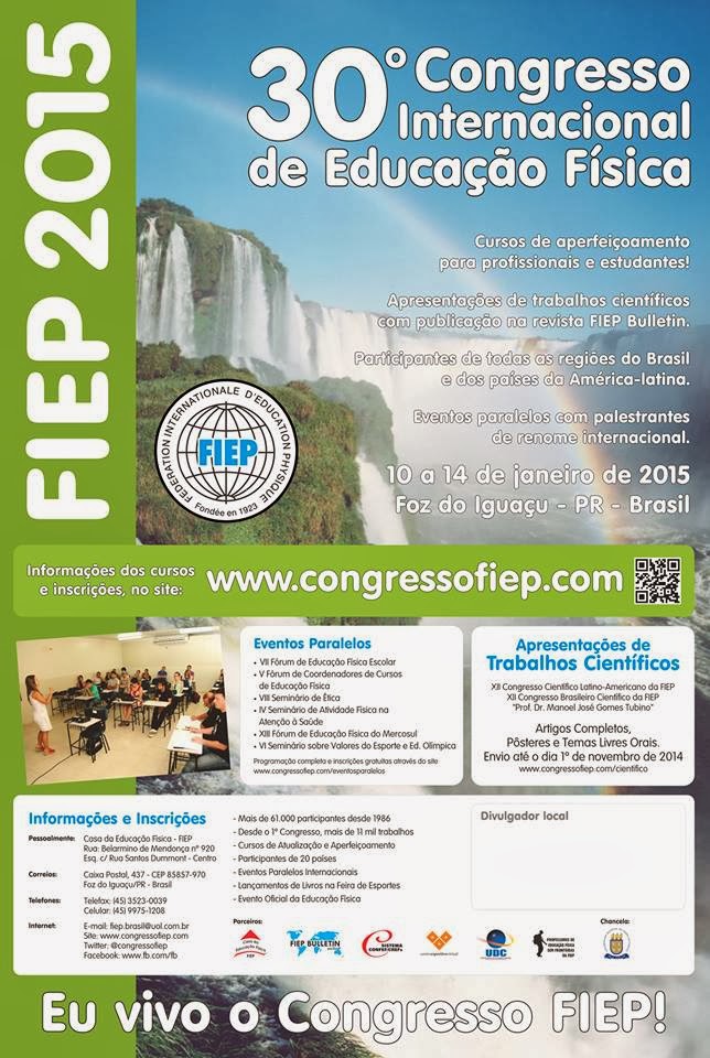 Viva o 30º Congresso Internacional de Educação Física!