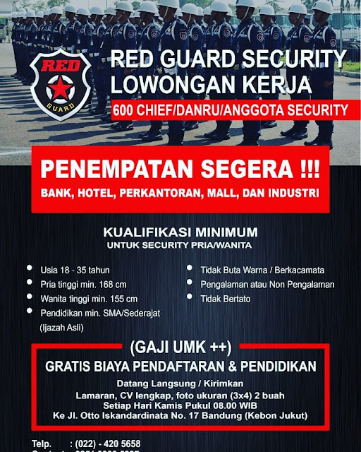 Lowongan Kerja Red Guard Security