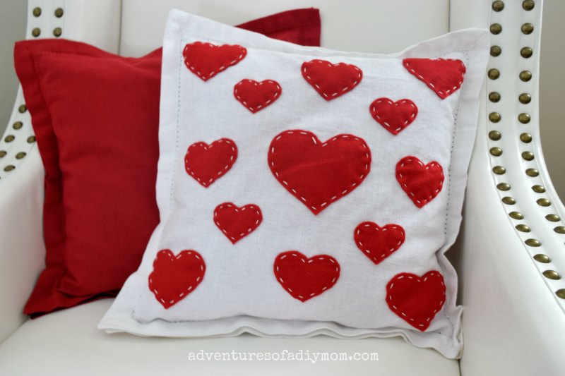 Heart throw pillow cover