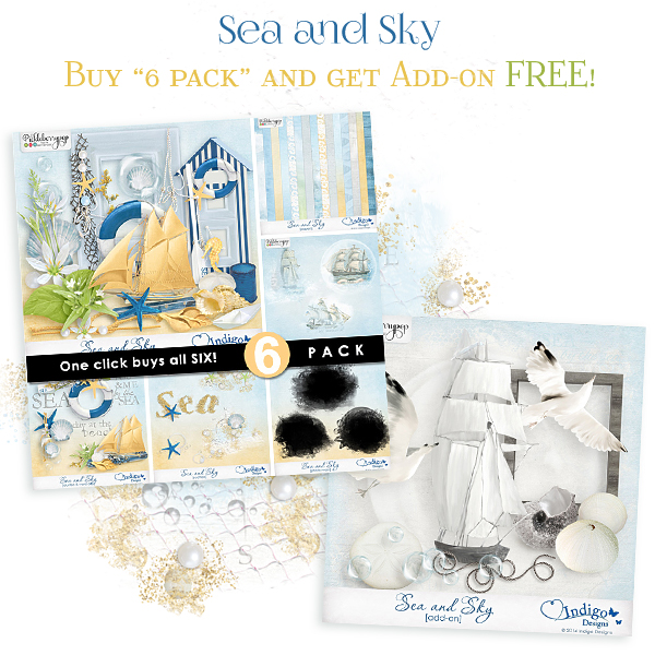 Sea and Sky Digital Scrapbook Collection