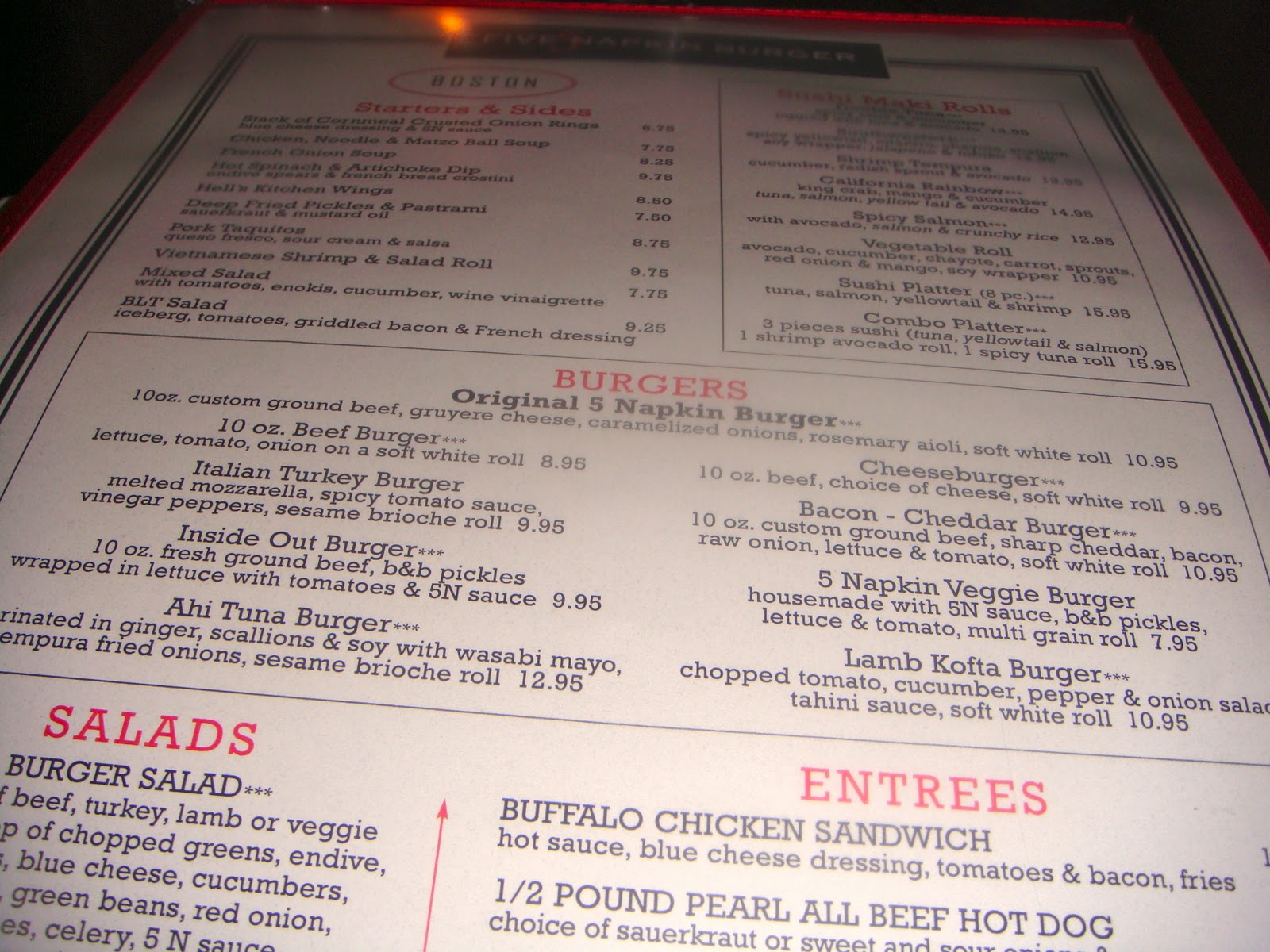 Delicious Dishings Burgers And Shakes At 5 Napkin Burger