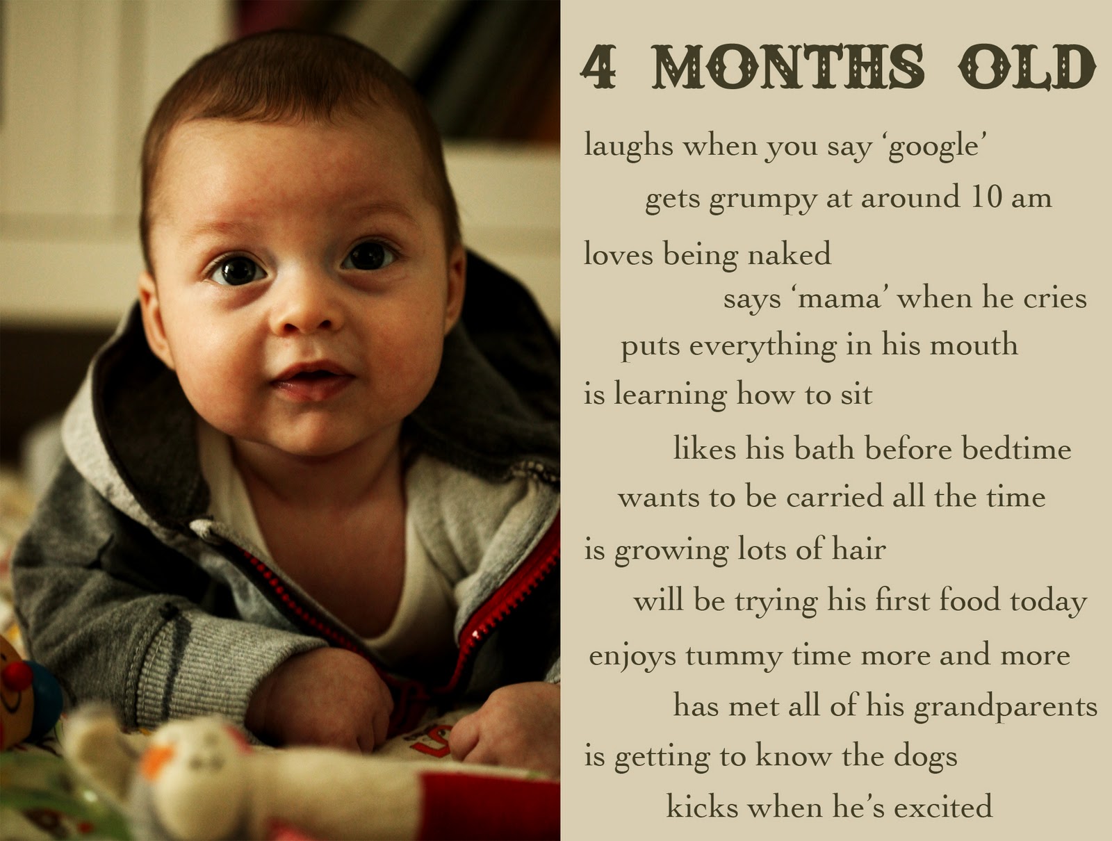 4 Months Completed Baby Quotes - Bee Karlee
