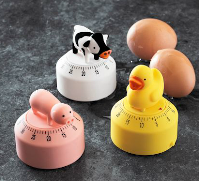 cow, duck and pig shaped kitchen timers