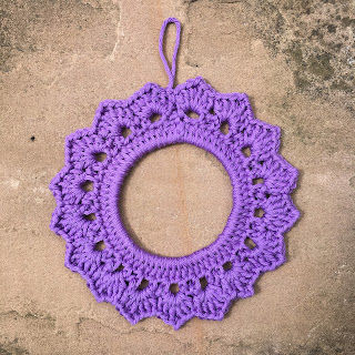 Finished crochet frame