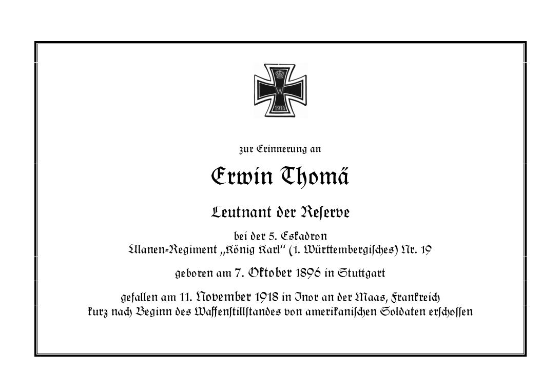 Württembergischer WeltkriegsBlog 11. November 1918