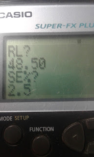 rumus kemiringan Slope dengan program kalkulator casio -FX 5800 P