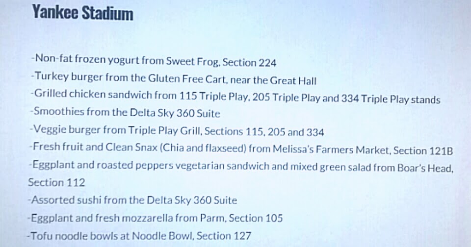 On The Hunt for Veggie Fare at Yankee Stadium June 14, 2018