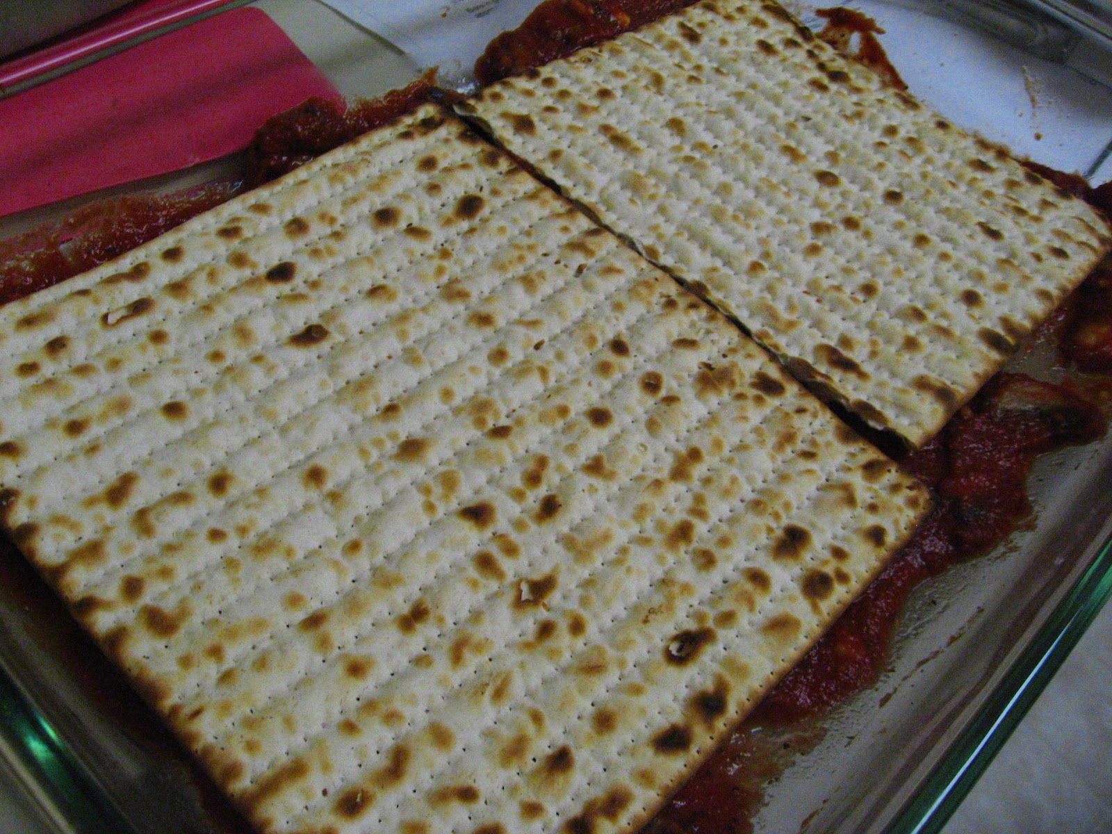 yellebellyboo Eggplant Matzo Lasagna