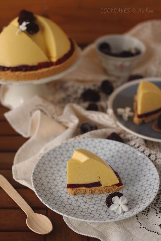 Tarta Mousse de Mango y Mora (sin horno)