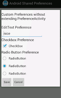 Android custom Preferences without extending PreferenceActivity